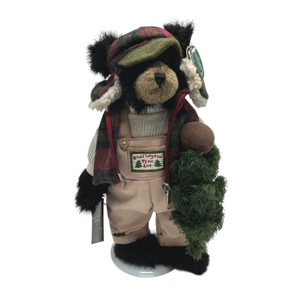 Bearington Collection Fraser Fir Black Bear Plush 1574 Christmas Tree Lot 13"